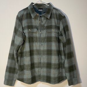 Columbia Saddle Point Warm Lined Flannel  Plaid Shirt Jacket
